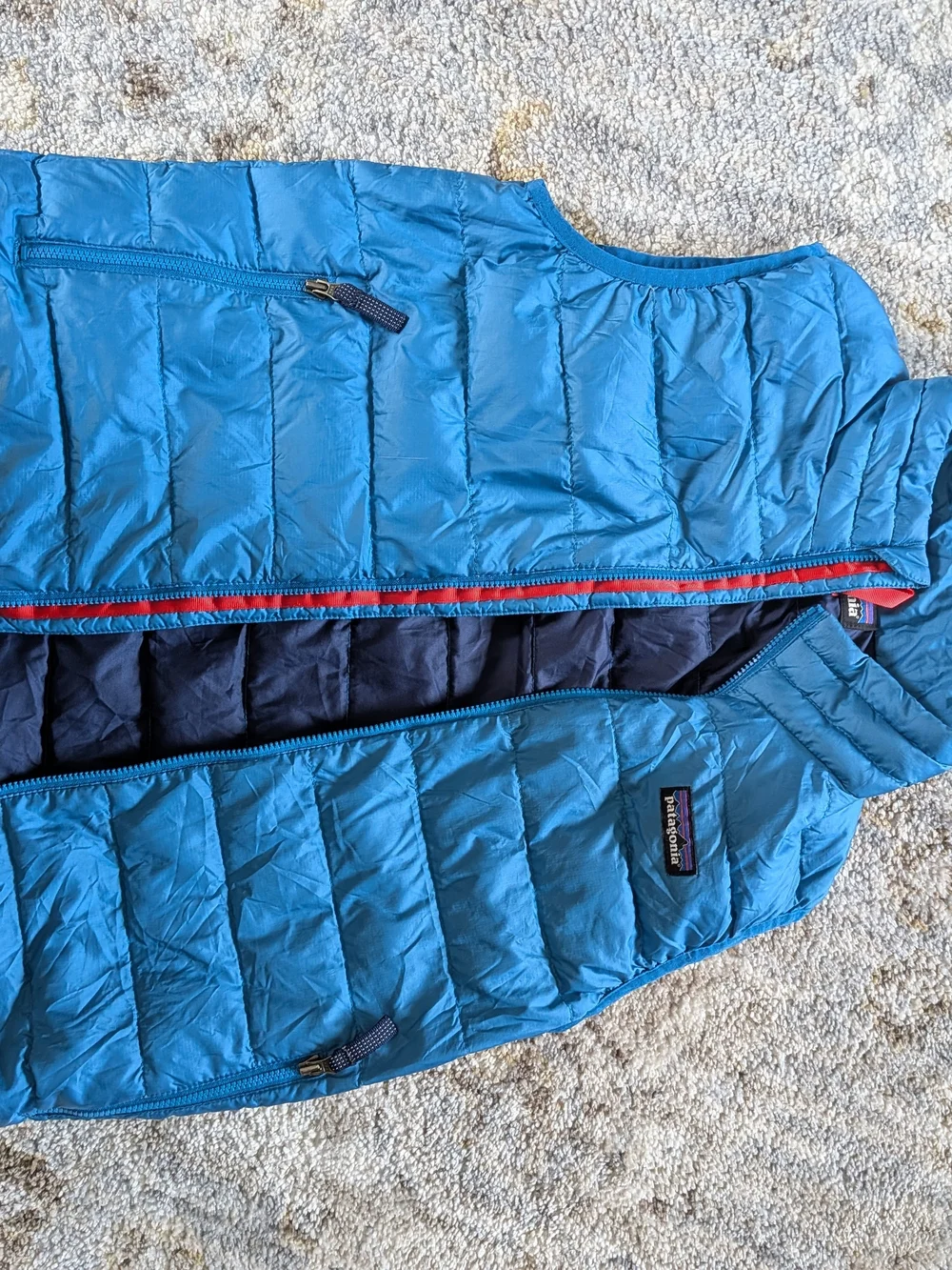 Patagonia Kids' Lightweight Puffer Vest - Blue